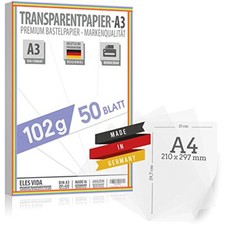 50 fogli di carta trasparente