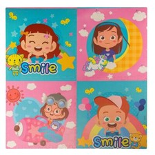 Tappeto Tappetino Mattonella Puzzle Morbido SMILE 60x60x1 cm Per Bambini 4 pz