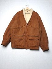 Shearling OverPell Giacca da uomo - Pelle Montone Vintage Taglia 52 / XL Marrone