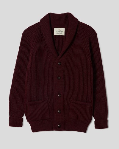 Cardigan collo sciallato 100%