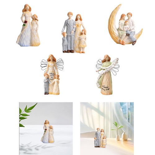 Figurine famiglia scultura - famiglia,