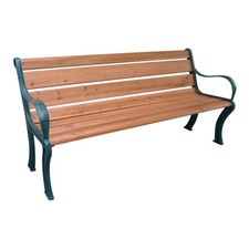 PANCHINA IN GHISA E LEGNO