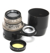Zeiss Jena per Movikon Sonnar 4/7,5 cm con filtro e cappuccio abbinati