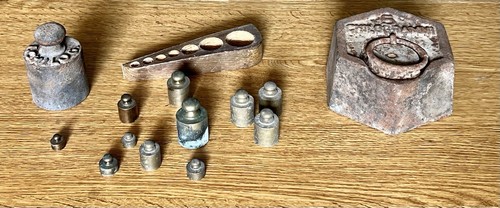 Set pesi antichi ottone - pesi,