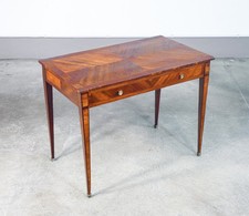 ⚜️ ANTICA SCRIVANIA LUIGI XVI 1700 SCRITTOIO LEGNO NOCE INTARSIATO CASSETTO