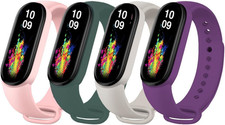4 Pezzi Cinturini Compatibile Con Cinturino Xiaomi Mi Band 7/6/5 Donna E Uomo, B
