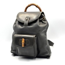 Gucci Zaino Pelle Bambù Nero