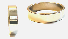 Anello in acciaio inox da uomo donna fedina fede fascia liscia mignolo argento