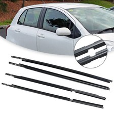 4pcs Outer Door Glass Weatherstrip Moulding Per Toyota Yaris Vitz 2005-2010 S1