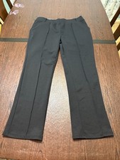 Pantalone donna Serra pull ponte taglia large 12-14 nero vita alta NUOVO