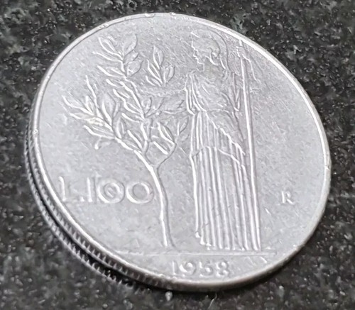 Moneta italia 1958 - moneta, l.100