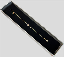 bracciale donna in oro giallo e bianco 18 kt 750  con cuori cuore