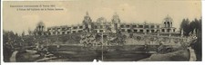 Cartolina ill. doppia ESPOSIZIONE DI TORINO 1911, Palazzo Inghilterra, vedi foto