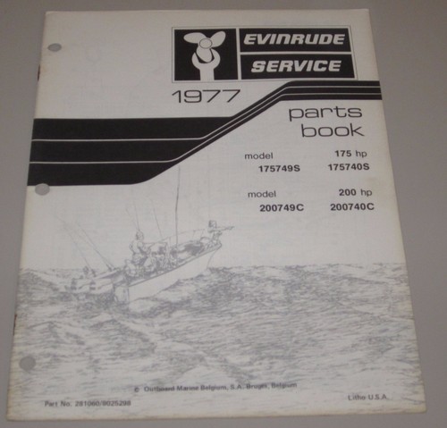 Service parts book evinrude - book,