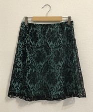 BLUGIRL BLUMARINE Gonna verde acqua pizzo nero Tg 42