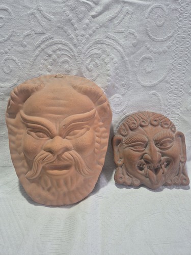 Coppia maschere terracotta - maschere, in