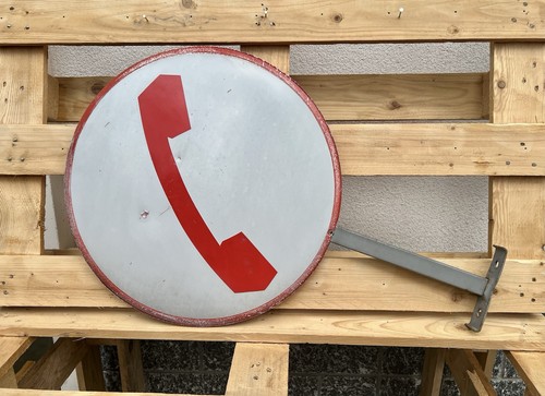 Insegna telefonica vintage - insegna,
