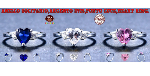 Anello argento s925 cuore - argento,