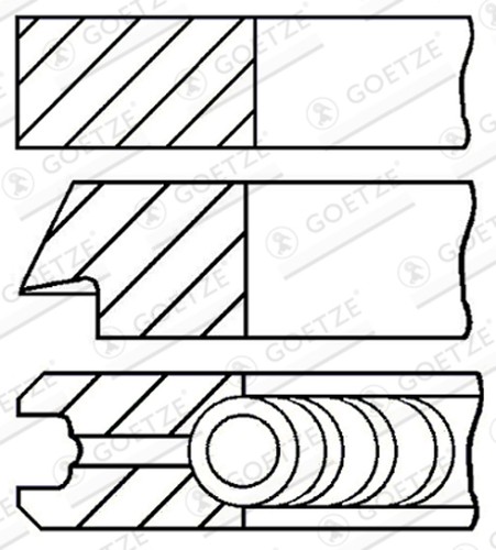 Kit anelli pistone goetze - pistone,