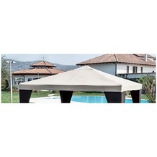Top copertura gazebo legno 3x4 in poliestere bianco - I Giardini del Re