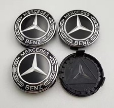 Set 4 Coprimozzi Mercedes Benz (75mm) tappi mozzo ruota cerchi