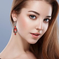 Orecchini rosso corallo