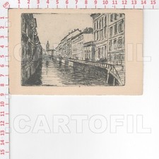 B9491 MILANO CITTA VIA FATEBENEFRATELLI ILLUSTRATORE BALDASSINI 