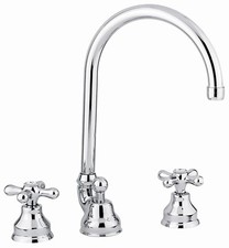 RUBINETTO 3 FORI LAVABO ALTO DECO' CLASSIC GARANZIA 2 ANNI VITONE CERAMICO ITALY