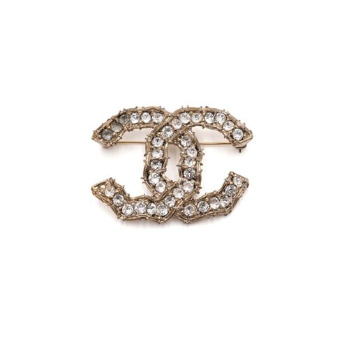 Chanel broche métal doré - broche,