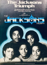 THE JACKSONS 1981 POSTER PUBBLICITARIO ORIGINALE TRIUMPH Michael Jackson 5