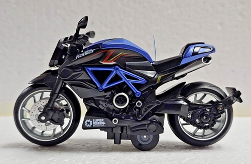 Blue toy motorcycle simulation - motorcycle,