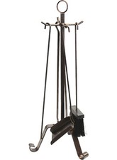 KIT ACCESSORI SET ATTREZZATURE PER CAMINO CAMINETTO STUFA IN FERRO BATTUTO 50039