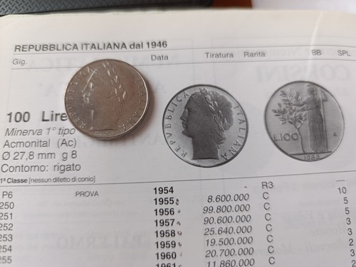 Moneta 100 lire del - da,