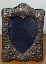 Antica Cornice Portafoto, Inghilterra,in Argento 925 massiccio,1891 Circa.