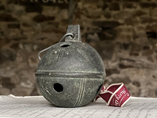 Antique french crotal bell - french,