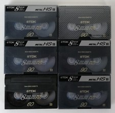 TDK 60/90 MIN - 8 MM - METAL - LOTTO 6 CASSETTE - NUOVE NON SIGILLATE