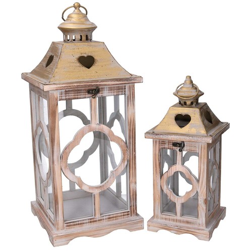 Set lanterne legno - in,