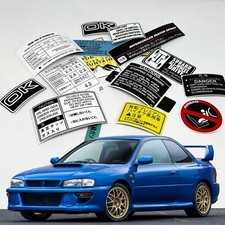 Etichetta Adesivi Motore Subaru Gc8 Impreza Wrx Sti 22b Restauro Avvertenza A...