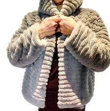 Giacca ecopelliccia grigio