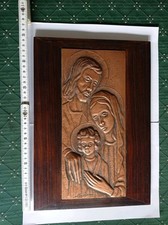 Vintage OTTAVIANI Quadro Scultura Bassorilievo Arte Sacra Famiglia Gesù Madonna