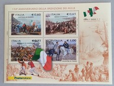 ITALIA 2010 Spedizione dei Mille Giuseppe Garibaldi foglietto  MNH** come foto