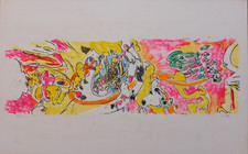 Sebastian Matta (1911 - 2002) -Litrografia a colori "L’altra Euridice"