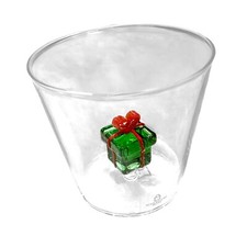 Ichendorf Milano x1 Regalo di Natale con Fiocco Bicchiere, 8,5x8cm, 35cl NUOVO DI ZECCA