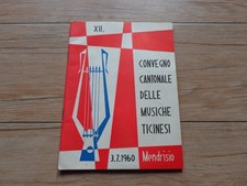 PROGRAMMA 1960 MENDRISIO CONVEGNO CANTONALE DELLE MUSICHE TICINESI