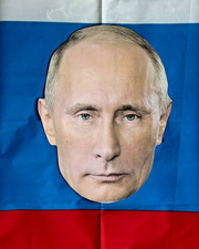 Russian President Vladimir Putin face mask - High Quality Print on Card - New
