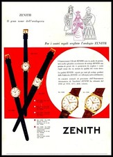 PUBBLICITA' 1957 ZENITH OROLOGIO  MODELLI ORO DONNA UOMO REGALO RE MAGI 