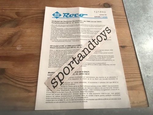Roco istruzioni articolo - roco, ho