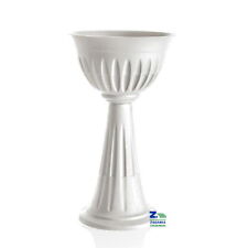 VASO FIORIERA CIOTOLA POSACENERE COLONNA ALBA DIAMETRO CM 43X74,5 H COLORE BIANC