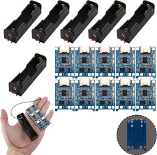 6 Pezzi Porta Batterie 3.7V 18650 Custodia per Batterie in Plastica Con Slot Sin