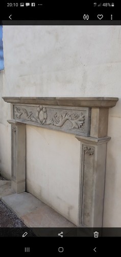 Cornice camino pietra - camino,